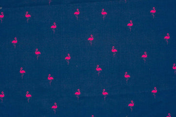 Badeshorts Stoff, Badehosenstoff, Swimwear, Flamingos, marine, 0,5 m